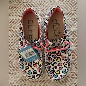 Hey Dude! Wendy Youth White Leopard NWT size Y3-L4